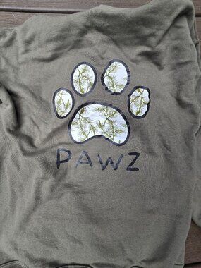 Pawz, olive green, hoodie sweatshirt, size L